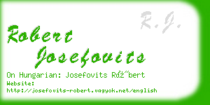 robert josefovits business card
